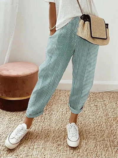 Gestreifte lässige Hose für Frauen