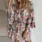 Boho Jumpsuit Damen weite Ärmel Rüschen luftiger Stoff Sommer