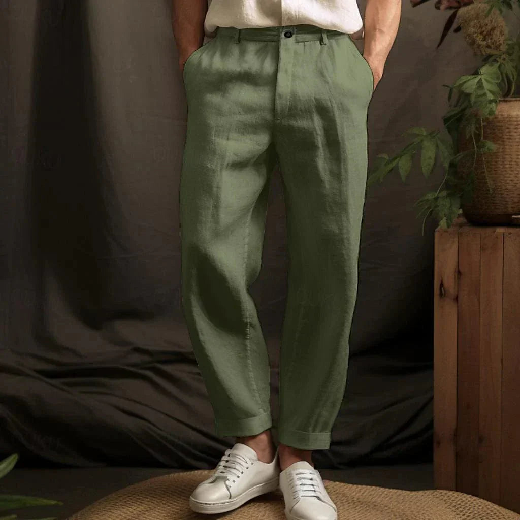 Paul&Marc｜Herrenhose aus natürliche Textur für den Sommer