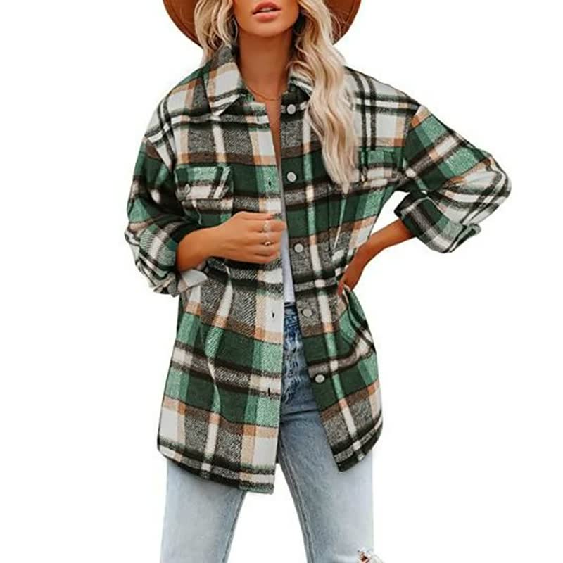 Elegante Karobluse aus Baumwollmischung für den Frühling - Frauen