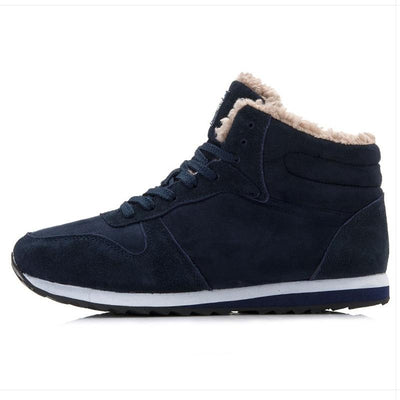 Lässige warme Winterschuhe für Herren – Hohe Sneakers mit Fellfutter