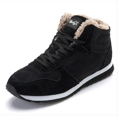 Lässige warme Winterschuhe für Herren – Hohe Sneakers mit Fellfutter