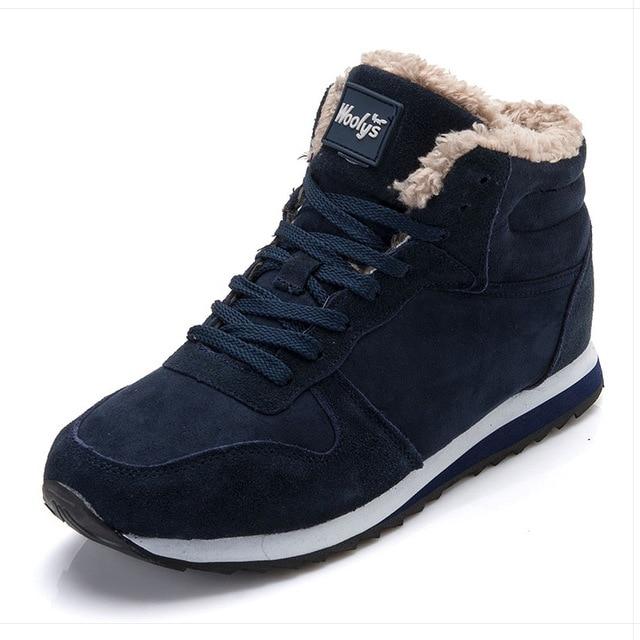 Lässige warme Winterschuhe für Herren – Hohe Sneakers mit Fellfutter