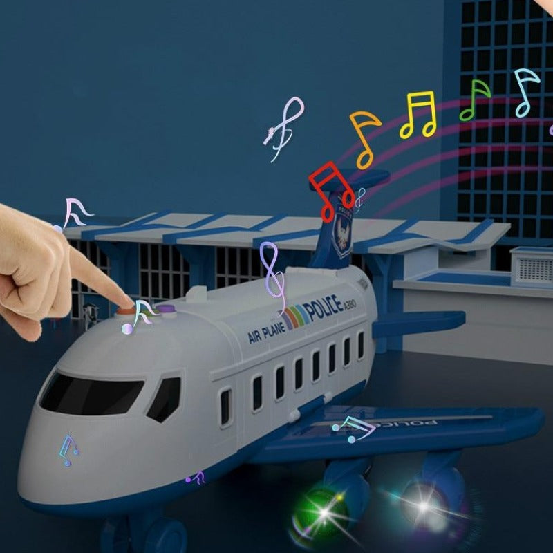 Großes Flugzeug-Spielset mit Baufahrzeugen