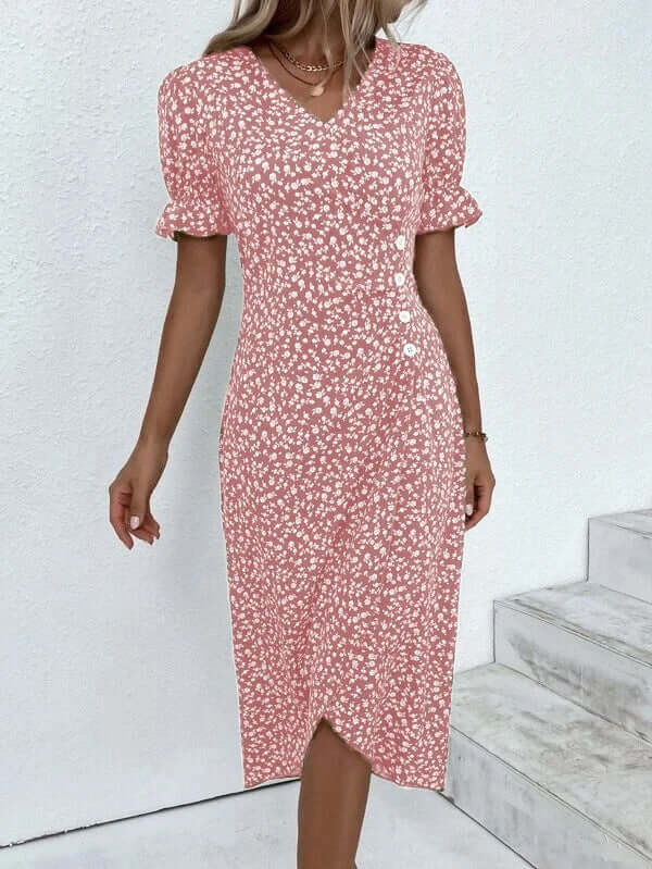 Sommerkleid für Frauen mit mehrfarbigem Muster