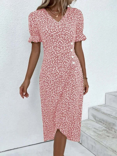 Sommerkleid für Frauen mit mehrfarbigem Muster