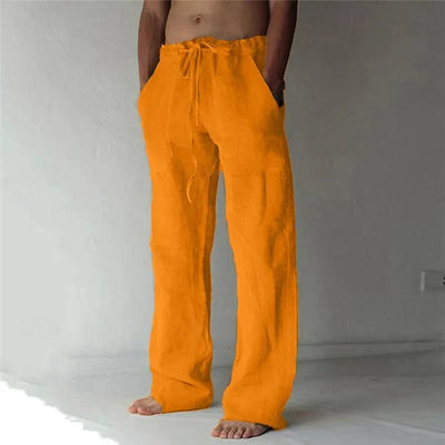 Arthur - Herrenhose aus natürliche Textur mit weitem Bein
