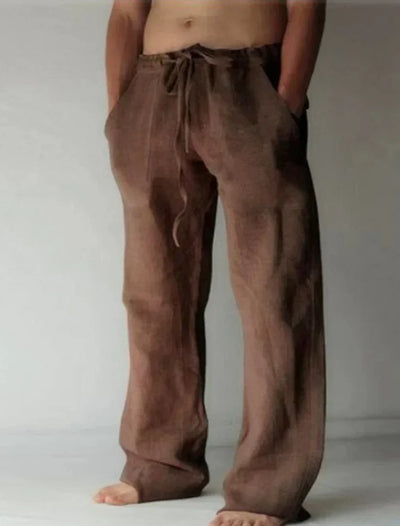 Arthur - Herrenhose aus natürliche Textur mit weitem Bein