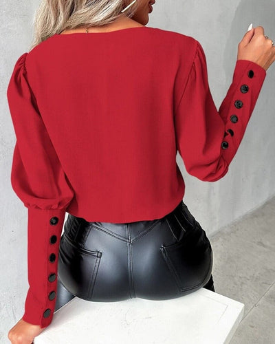 Agnoa - Bluse mit geknöpften Gigoärmeln
