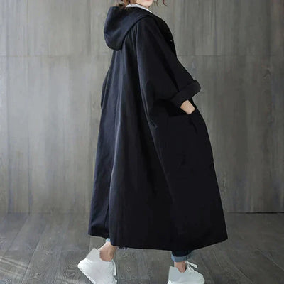 Klassischer übergroßer Trenchcoat mit Gürtel für Frauen