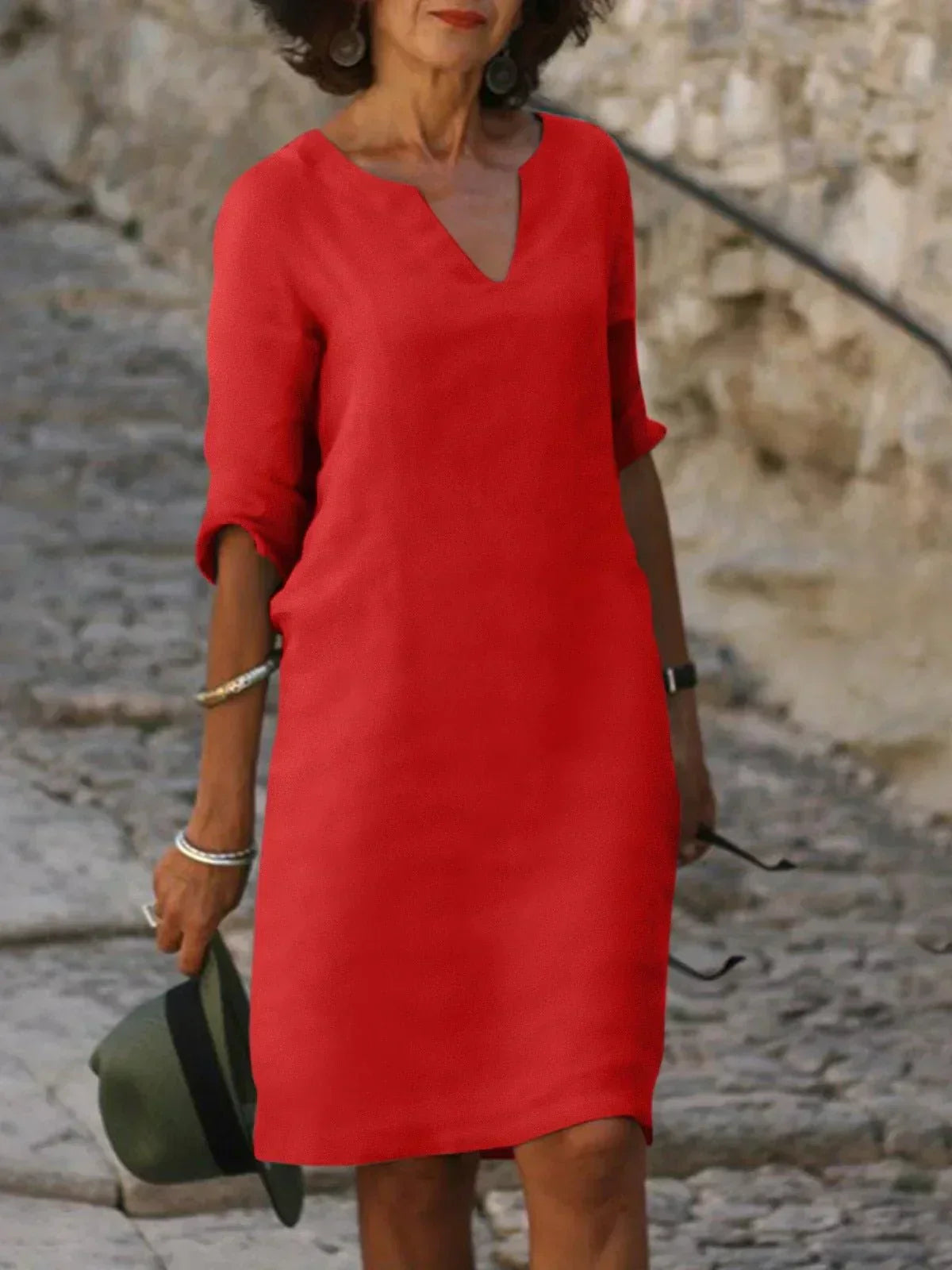 Josette | Elegantes Kleid mit V-Ausschnitt