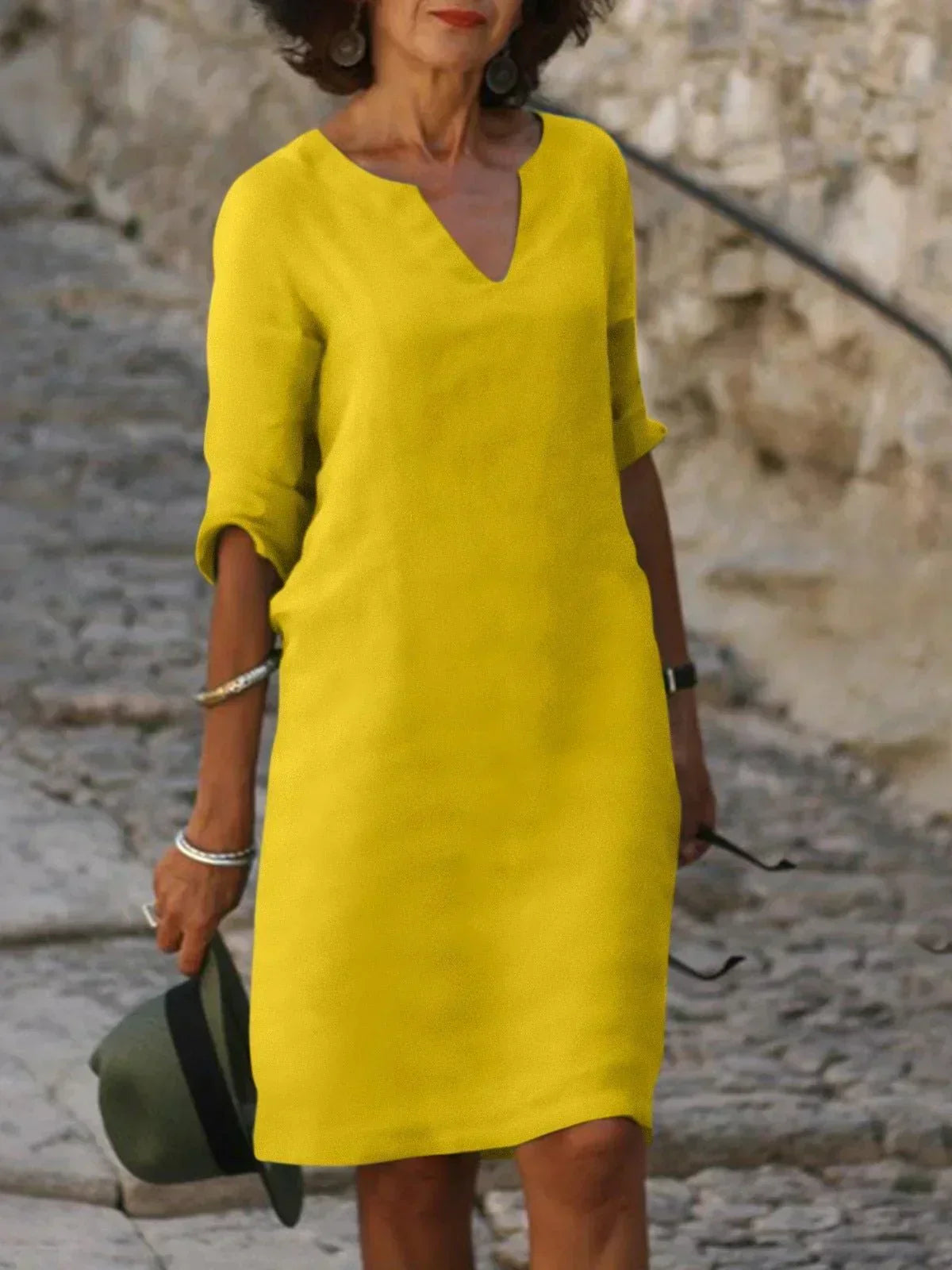 Josette | Elegantes Kleid mit V-Ausschnitt