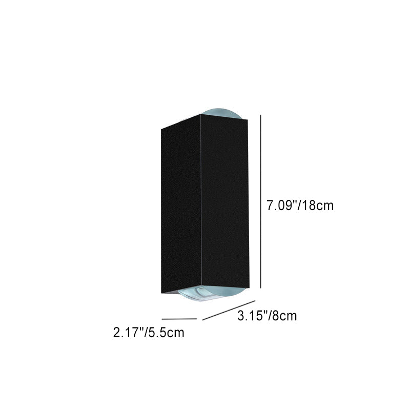 Wandleuchte Modern Schwarz Outdoor LED Leuchte