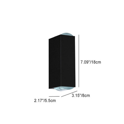 Aplique de pared moderno negro LED para exterior