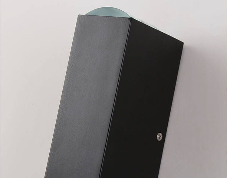 Aplique de pared moderno negro LED para exterior