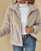 Warme Plüsch-Strickjacke für Frauen