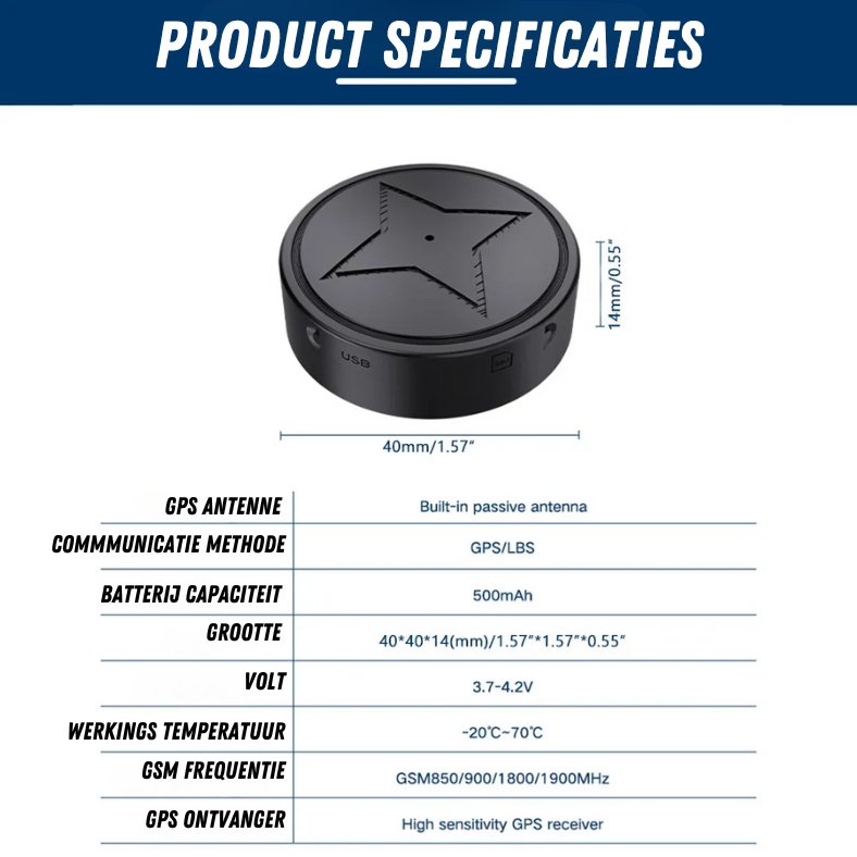 TrackMaster Pro - Universeller GPS-Tracker mit starkem Magneten