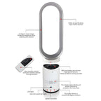 16-Zoll-Ventilator ohne Lamellen mit Fernbedienung