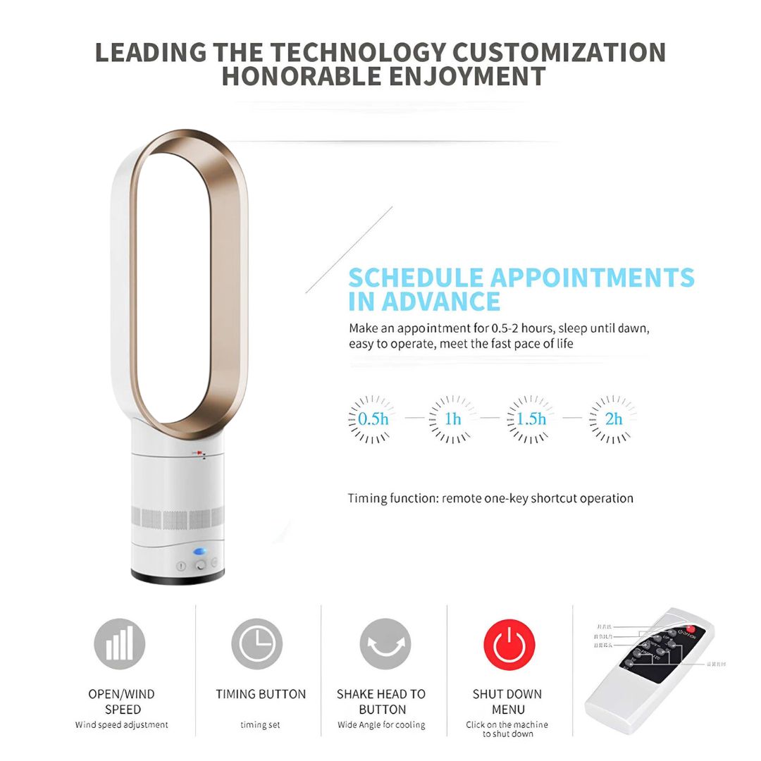 16-Zoll-Ventilator ohne Lamellen mit Fernbedienung