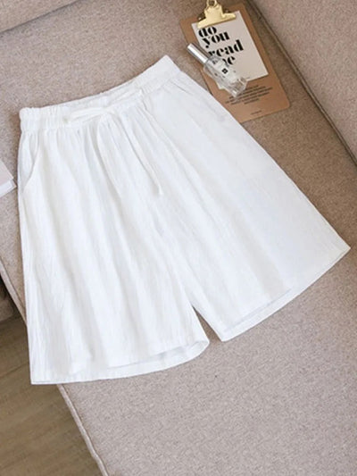 Klassische Baumwollshorts mit elastischem Bund
