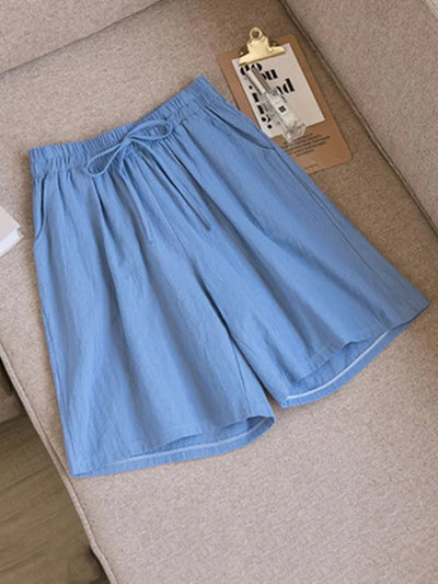 Klassische Baumwollshorts mit elastischem Bund