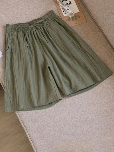 Klassische Baumwollshorts mit elastischem Bund