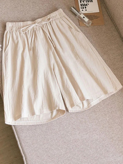 Klassische Baumwollshorts mit elastischem Bund