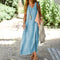 Damen Vintage soft-touch-stoff natürliche Textur Kleid