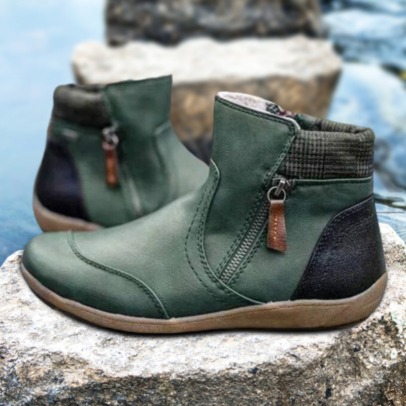 Wasserdichte orthopädische Stiefel für Frauen mit Reißverschluss