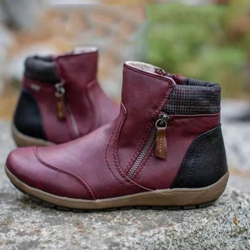 Wasserdichte orthopädische Stiefel für Frauen mit Reißverschluss