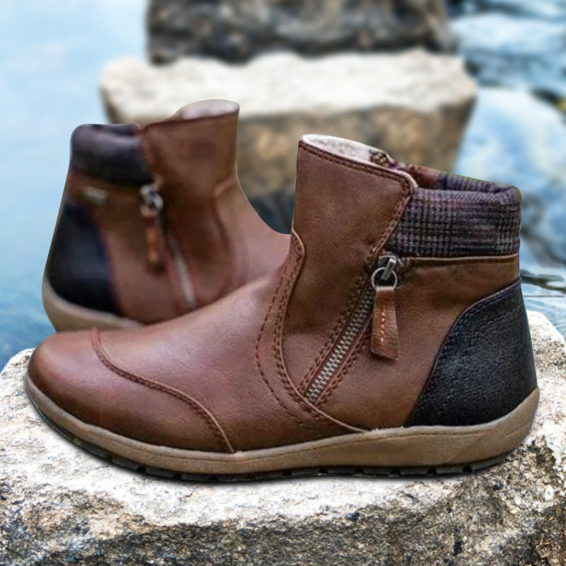 Wasserdichte orthopädische Stiefel für Frauen mit Reißverschluss