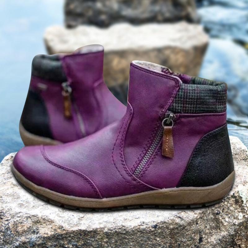 Wasserdichte orthopädische Stiefel für Frauen mit Reißverschluss