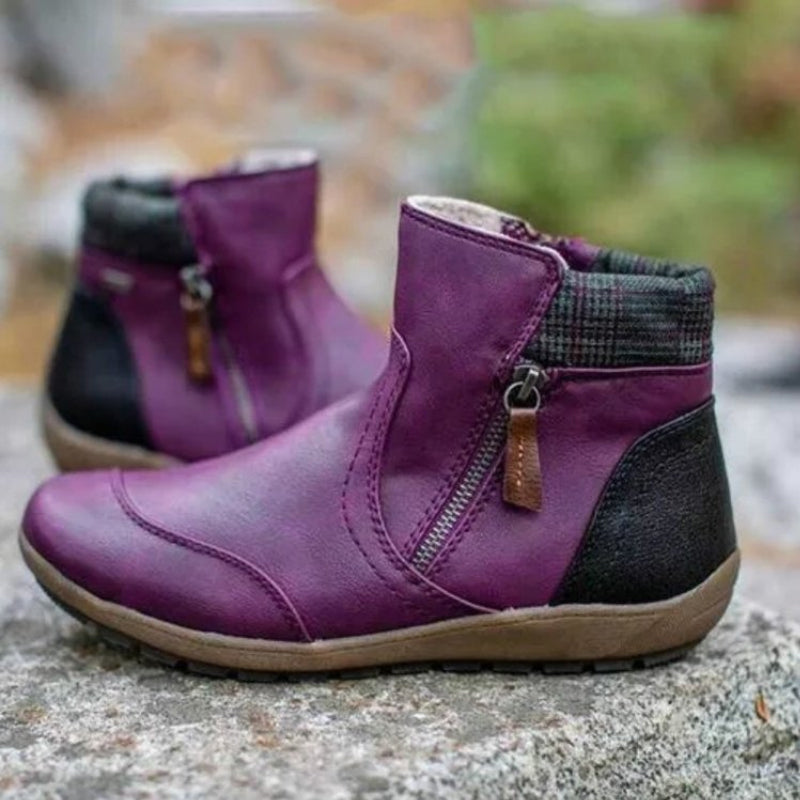 Wasserdichte orthopädische Stiefel für Frauen mit Reißverschluss