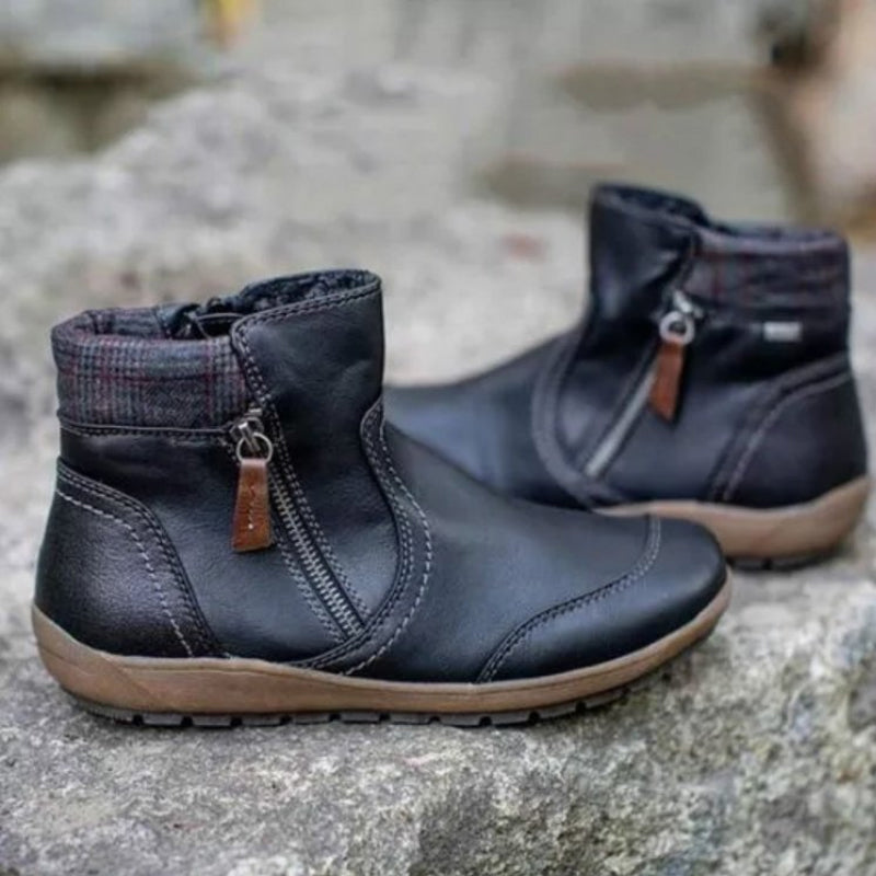 Wasserdichte orthopädische Stiefel für Frauen mit Reißverschluss