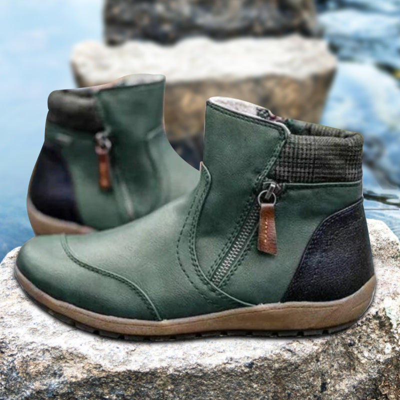 Wasserdichte orthopädische Stiefel für Frauen mit Reißverschluss