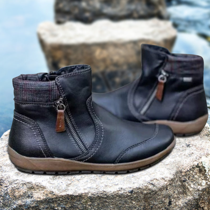Wasserdichte orthopädische Stiefel für Frauen mit Reißverschluss