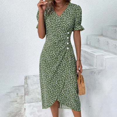 Sommerkleid für Frauen mit mehrfarbigem Muster