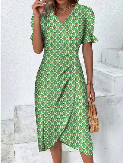 Sommerkleid für Frauen mit mehrfarbigem Muster