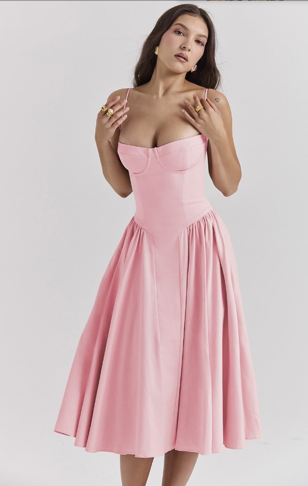 Luftiges Sommerkleid für Frauen im Corsagenstil
