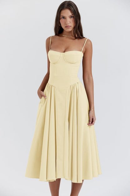 Luftiges Sommerkleid für Frauen im Corsagenstil