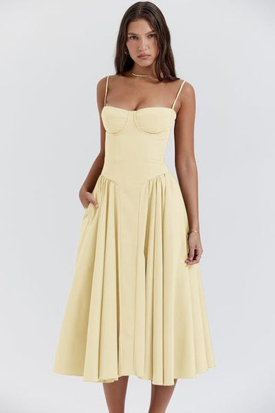 Luftiges Sommerkleid für Frauen im Corsagenstil