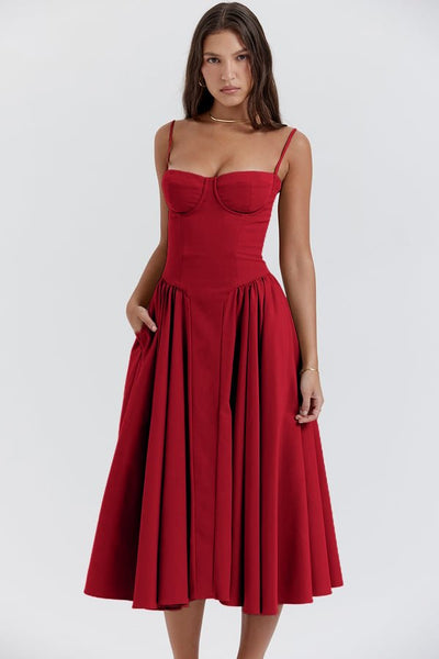 Luftiges Sommerkleid für Frauen im Corsagenstil