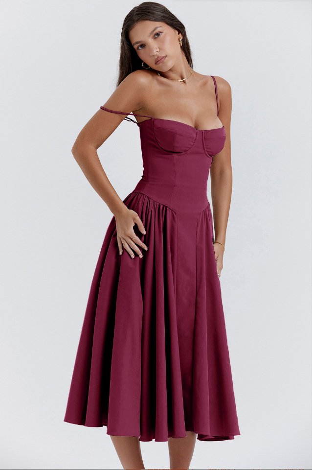 Luftiges Sommerkleid für Frauen im Corsagenstil
