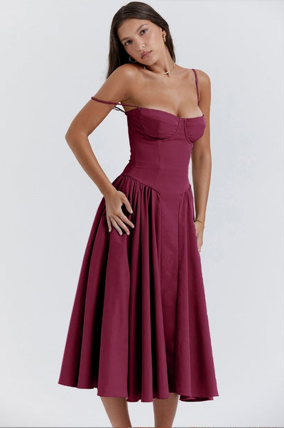 Luftiges Sommerkleid für Frauen im Corsagenstil