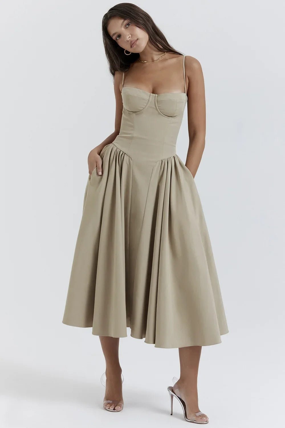 Luftiges Sommerkleid für Frauen im Corsagenstil