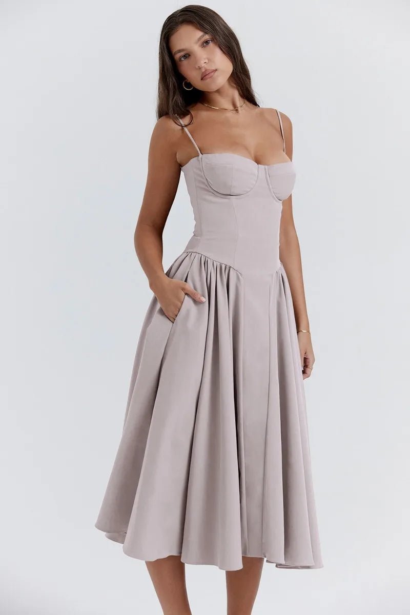 Luftiges Sommerkleid für Frauen im Corsagenstil