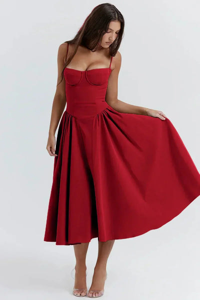 Luftiges Sommerkleid für Frauen im Corsagenstil