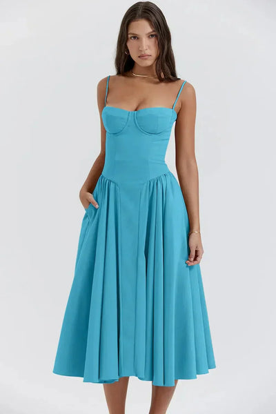 Luftiges Sommerkleid für Frauen im Corsagenstil