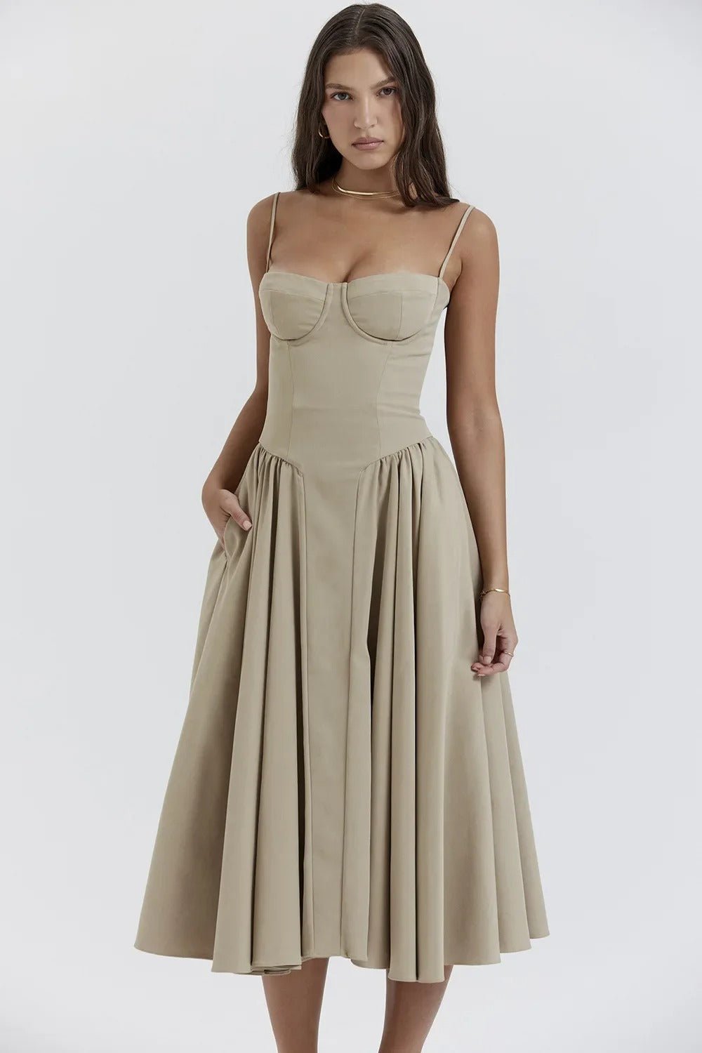 Luftiges Sommerkleid für Frauen im Corsagenstil
