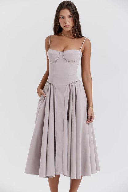 Luftiges Sommerkleid für Frauen im Corsagenstil
